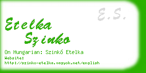 etelka szinko business card